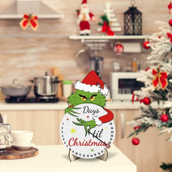 GuassLee Christmas Decorations Countdown Calendar Sign - Christmas Advent Calendar Wooden Christmas Table Decorations for Xmas Holiday Advent Home Indoor Decor