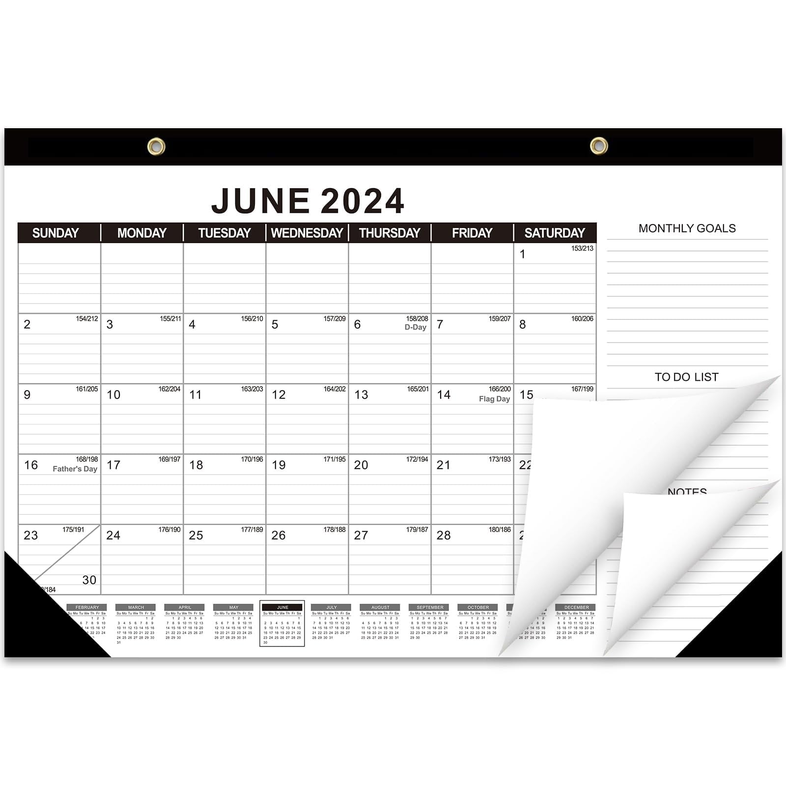 GuassLee Desk Calendar 20242025 18 Months Calendar 17" × 11.5" Desk