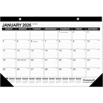 GuassLee Desk Calendar 2026-2027 - 17" × 11.5" Desktop Calendar 18 Months Runs from Jan. 2026 to Jun. 2027 with Julian Date for Home School Office Desk Top Organizing