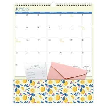 2025 Wall Calendar 8 x 17 inch - Three Month View - White/Blue ...