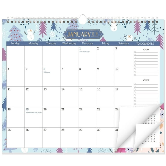 GuassLee Wall Calendar 2026-2027, School Year Calendar from Jan. 2026 to Jun. 2027, 18-Month Paper Wall Calendar with To-Do List and Notes for Office School Home Teacher Planning, 14” x 11.5”