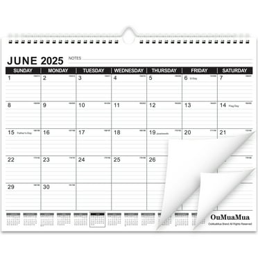 GuassLee Wall Calendar 2025, Calendar Wall 2025-2026, Jun. 2025 to Dec. 2026, 14" X 11" 19-Month Paper Hanging Planner Wall with Thick Paper, Ruled Blocks for Office Home Planning & Organizing