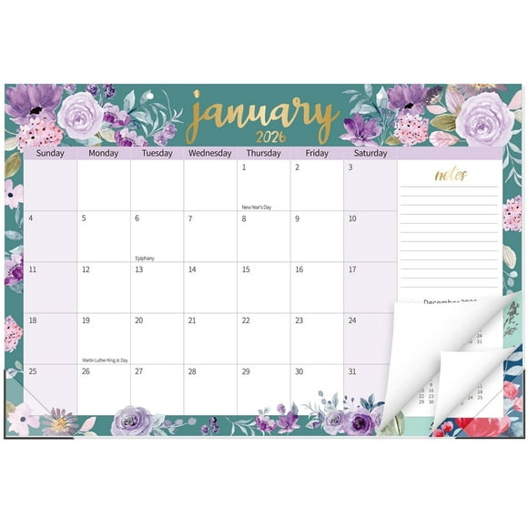 Guasslee Desk Calendar 2026, Large Desk Top Calendar 2026, 18-Month Academic Calendar From Jan. 2026 to Jun. 2027 With To-Do List, Notes For School Year Office Home Teacher Planning, 17" x 11.5"