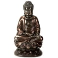 thumbnail image 1 of Guatama Buddha Sitting on Lotus Bronze Buddhism State Figurine Decoration New, 1 of 1