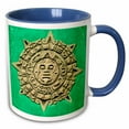 thumbnail image 1 of 3drose, Guatemala, Antigua. Mayan Calendar Adorns Facade - Sa10 Kwi0002 - Kymri Wilt, 15oz Two-tone Blue Mug, 1 of 6