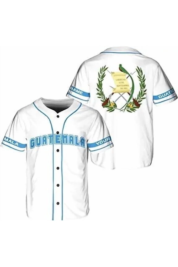Guatemala Baseball jersey 3D Print Mesh Custom Name Baseball Shirt Men's Street Apparel Sp
