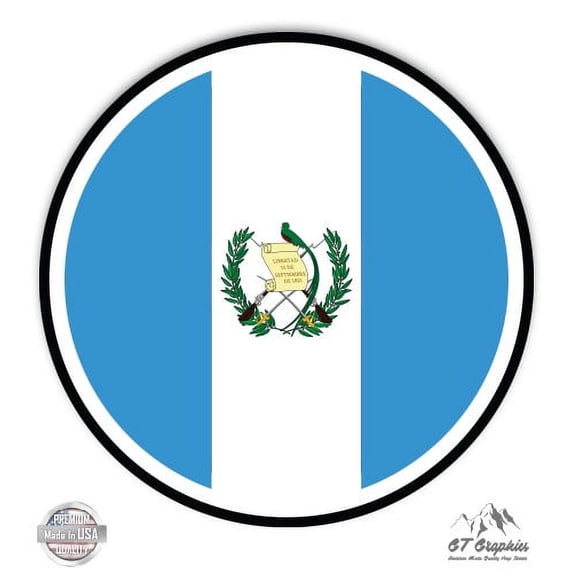 Guatemala Flag - 8" Vinyl Sticker - For Car Laptop I-Pad - Waterproof Decal
