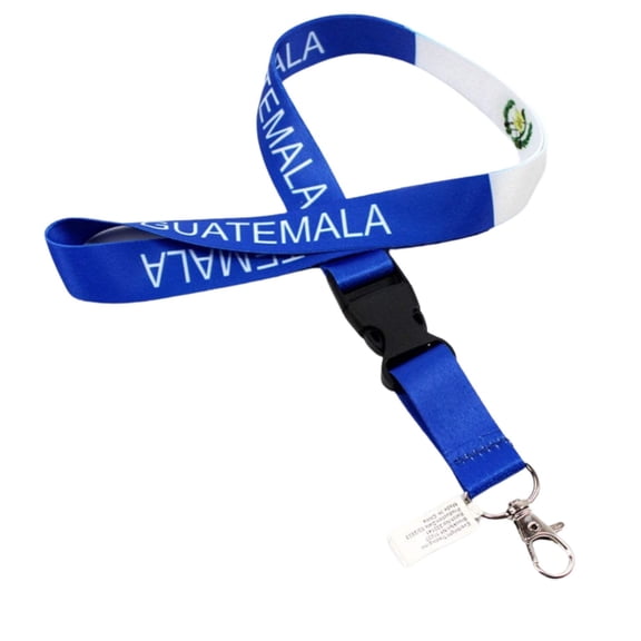 Guatemala Flag Lanyard Keychain with Quick Release Neck Strap for Keys, ID Cards, and Badges: 1CT