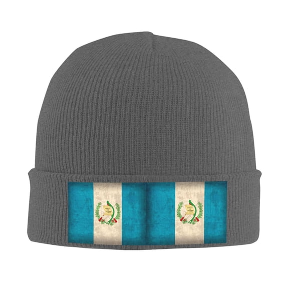 Guatemala Flag Proud Guatemalan Vintage Beanie Hat Men Women Warm Printed Cap Knit Beanies Hats Outdoor Winter Deep Heather