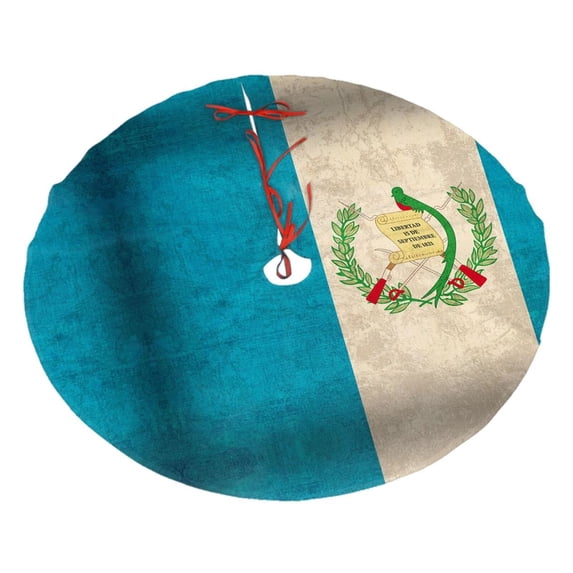 Guatemala Flag Proud Guatemalan Vintage Christmas Tree Skirt for Xmas Holiday Home Decor Farmhouse Decorations Indoor 36"
