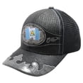 thumbnail image 1 of Guatemala Flag Straw Fablic Trucker Black Cap Hat, 1 of 3