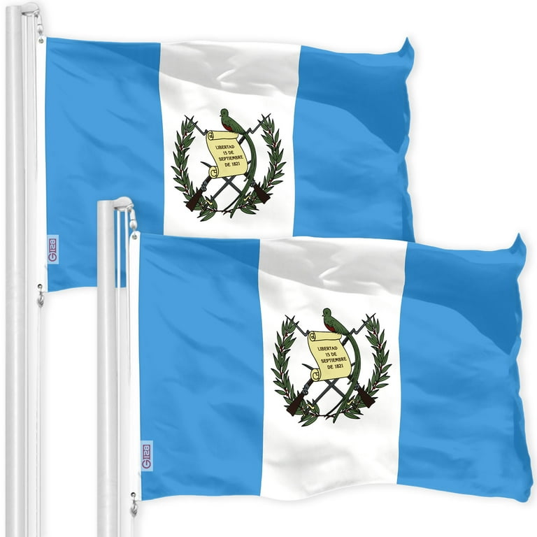 Guatemala Guatemalan Flag 3x5FT 2-Pack 150D Printed Polyester By