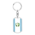 thumbnail image 1 of Guatemala Keychain Dog Tag Stainless Steel or 18k Gold, 1 of 16