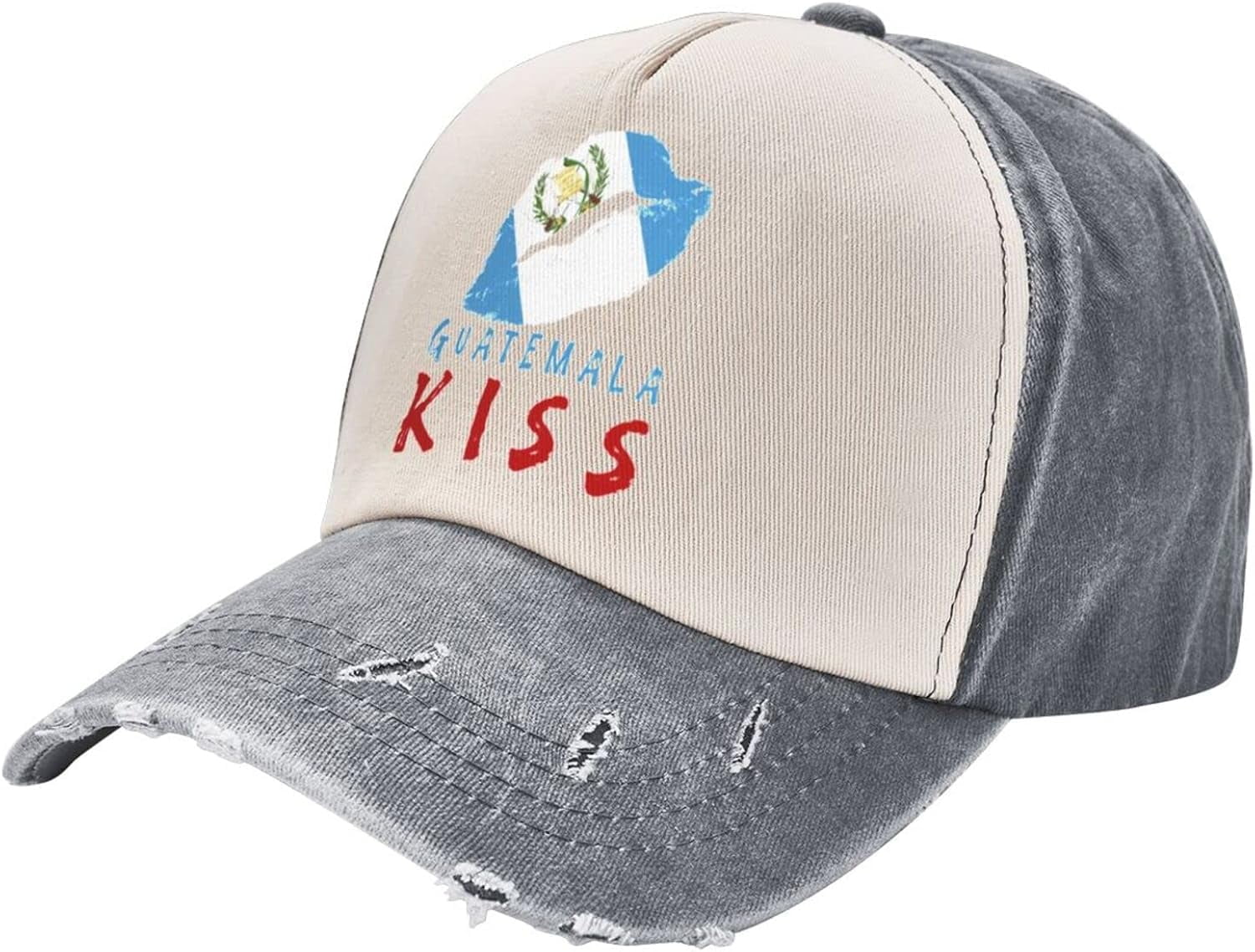 Guatemala Kiss Trucker Hat Denim Baseball Cap