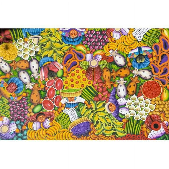 Guatemala Lake Atitlan Panajachel Colorful Painting for Sale Poster Print - 36 x 24 - Large