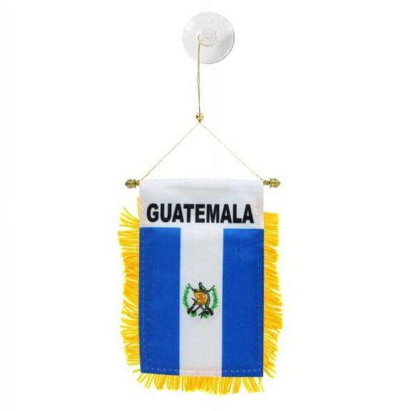 Guatemala MINI BANNER FLAG CAR & HOME WINDOW MIRROR HANGING 2 SIDED
