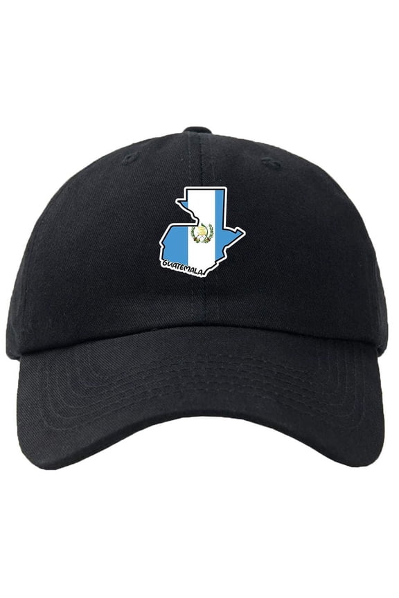 Guatemala Map Flag Baseball Cap Hat Hook & Loop Closure - Personalize it!