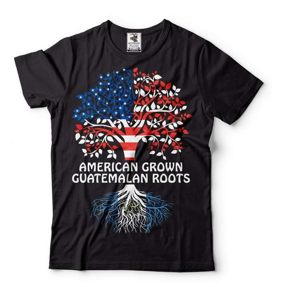 Guatemala Patriotic Shirt Guatemala Flag Shirt American Grown With Guatemalan Roots Shirt