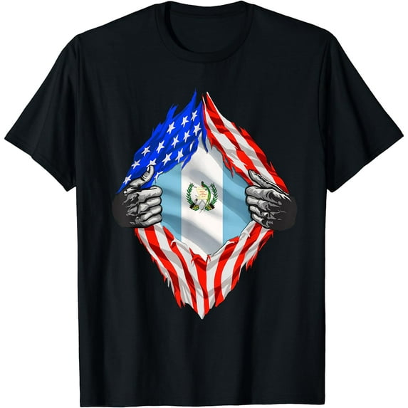 Guatemala Roots Flag Patriotic Guatemala Heritage Pride T-Shirt Black 4X-Large