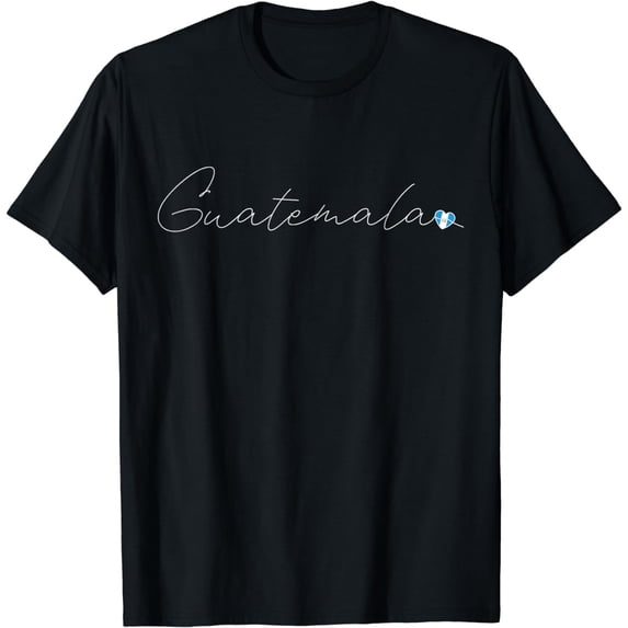 Guatemala Simple Love Guatemalan Flag Heart on Guatemala T-Shirt