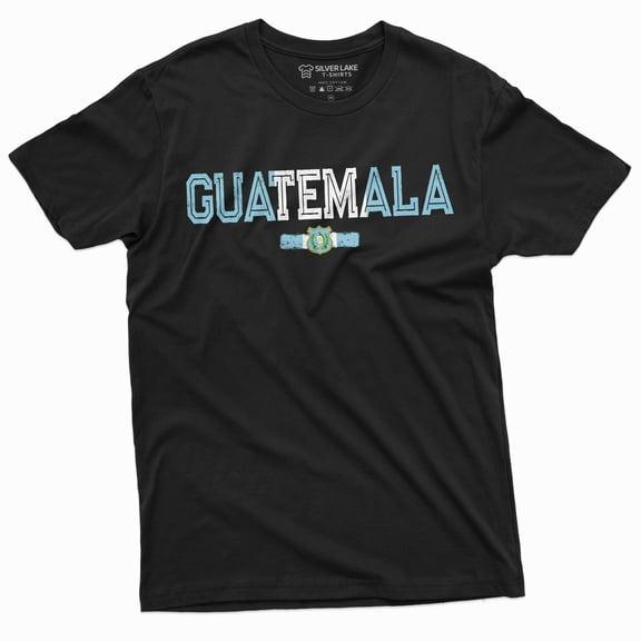 Guatemala T-Shirt Guatemalan Flag Coat Of Arms Tee Mens Nation Independence Day Tee