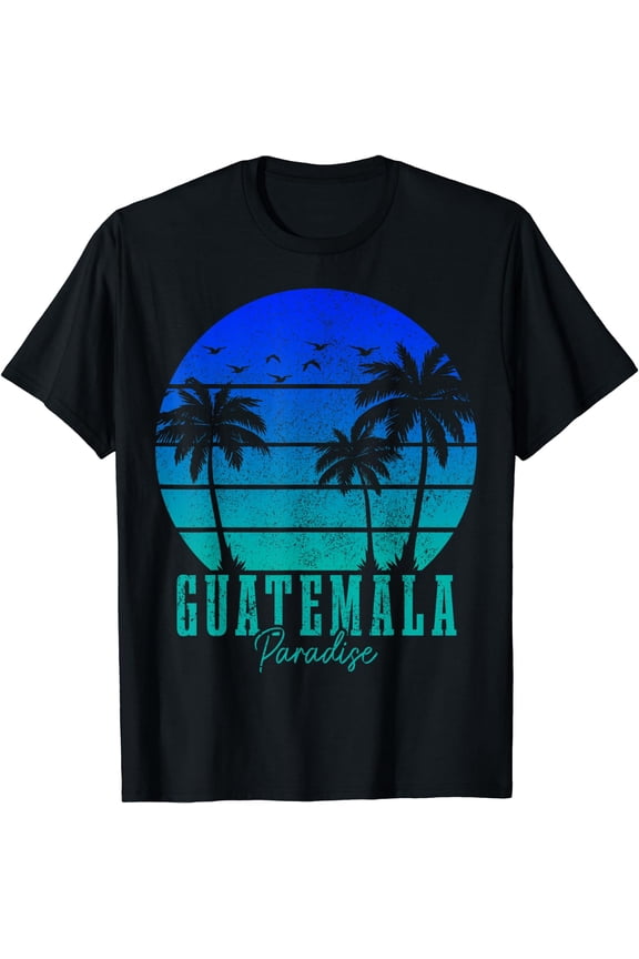 Guatemala Vintage Surfer Guatemalan Beach Souvenir T-Shirt Black Small