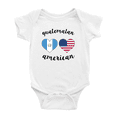 thumbnail image 1 of Guatemalan American Flag Two Hearts Baby Bodysuit Newborn Clothes Outfits (White, 12-18 Months), 1 of 5