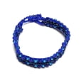 thumbnail image 1 of Guatemalan Czech Glass Seed Bead Crystal Beaded Thick Strap Jewel Bracelet - Womens Fashion Handmade Jewelry Boho Accessories, 1 of 2