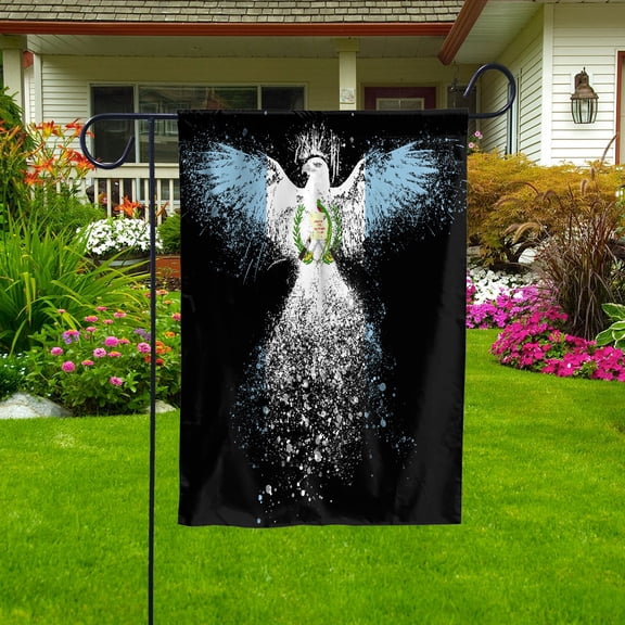 Guatemalan Flag With Eagle Painting - Proud Guatemala Garden Flag (11.5x17.5) Double-Sided Decorative Polyester Indoor/Outdoor Flag
