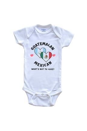 Guatemalan Mexican What's Not To Love Heart Flags Baby Bodysuit