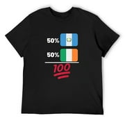 Guatemalan Plus Irish Mix Flag Heritage T-Shirt Black Small