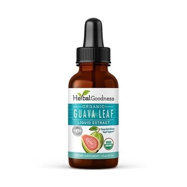 Organic Guava Leaf Extract 1 fl.oz - Hojas de Guayaba, Healthy Metabolism, Immune Boost, Guava Leaves Supplement - Herbal Goodness