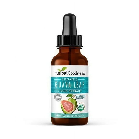 Guava Leaf Extract 1 fl.oz - Hojas de Guayaba, Healthy Metabolism, Immune Boost, Organic Guava Leaves Supplement - Herbal Goodness