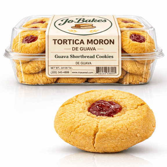 Guava Shortbread Cookies  Torticas de Morn Polvorones Tradicionales de Guayaba | Caribbean Thumbprint Cookies | 16CT