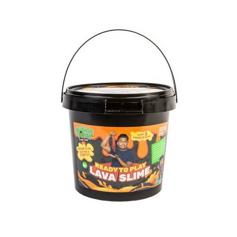 Guava Toys Ready to Play Premade Hot Lava Slime Bucket with Glitter and Lava Rocks Walmart