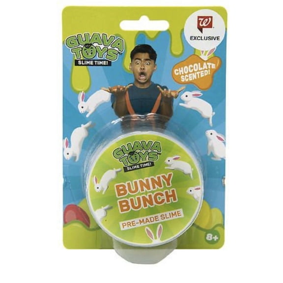 Guava Toys Slime Time! Bunny Bunch Pre Made Chocolate-Scented Slime, Get Slimey!, 3 Ounces