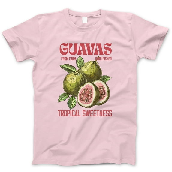 Guavas Tropical Sweetness T-Shirt – Retro Handpicked Farm Fresh Fruit Graphic Tee, Vintage Summer Shirt for Farmers, Gardeners & Fruit Lovers