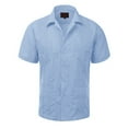 thumbnail image 1 of Guayabera Boys & Kids Cuban Beach Wedding Casual Short Sleeve Button Up Shirt, Light Blue, 0, 1 of 7