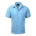 thumbnail image 1 of Guayabera Men's Cuban Beach Wedding Short Sleeve Button-Up Casual Dress Shirt, 1 of 1