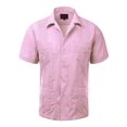 thumbnail image 1 of Guayabera Men's Cuban Beach Wedding Short Sleeve Button-Up Casual Dress Shirt, 1 of 1