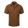 thumbnail image 1 of Guayabera Men's Cuban Beach Wedding Short Sleeve Button-Up Casual Dress Shirt, 1 of 1