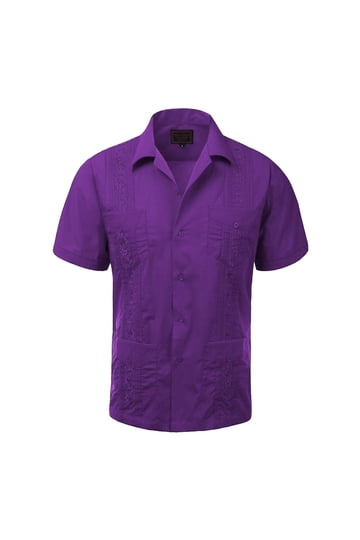 walmart mens purple dress shirt Hisdern Mens Dress Shirts Long Sleeve Button Down Shirts Casual Solid Formal Business Shirt Purple, Men's, Size: Large