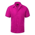 thumbnail image 1 of Guayabera Men's Cuban Beach Wedding Short Sleeve Button-Up Casual Dress Shirt, 1 of 1