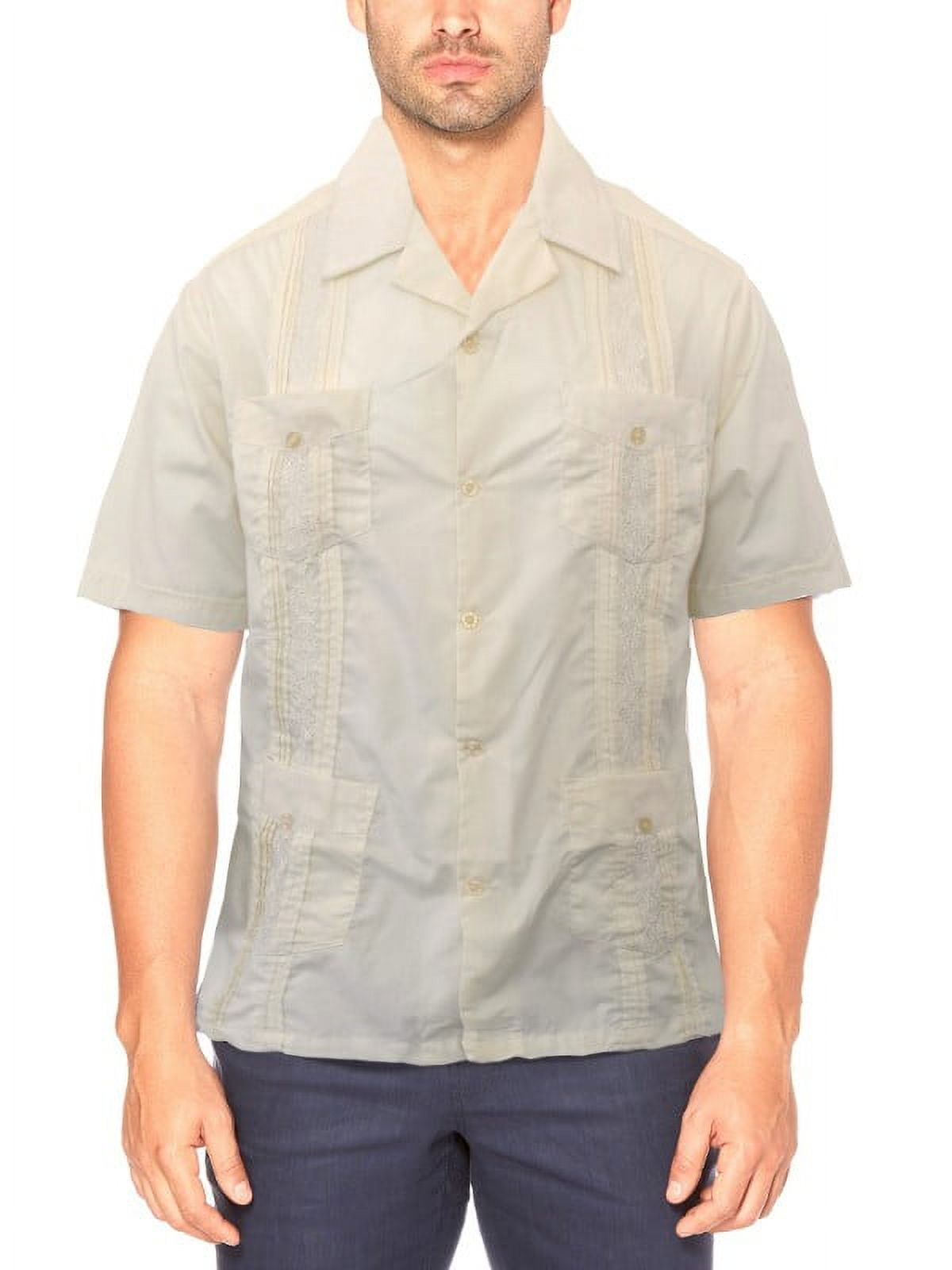 Guayabera Shirts Men's Short Sleeve Cuban Shirt Guayaberas Camisas para