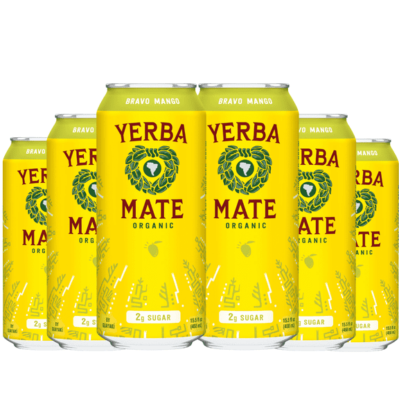 Guayak Yerba Mate Bravo Mango, 15.5oz Cans, 6-Pack