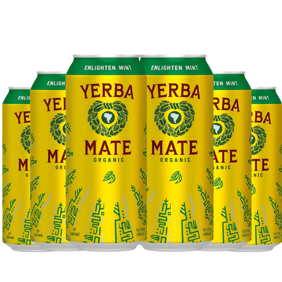 Guayakí Yerba Mate Enlighten Mint, 15.5oz Cans, 6-Pack