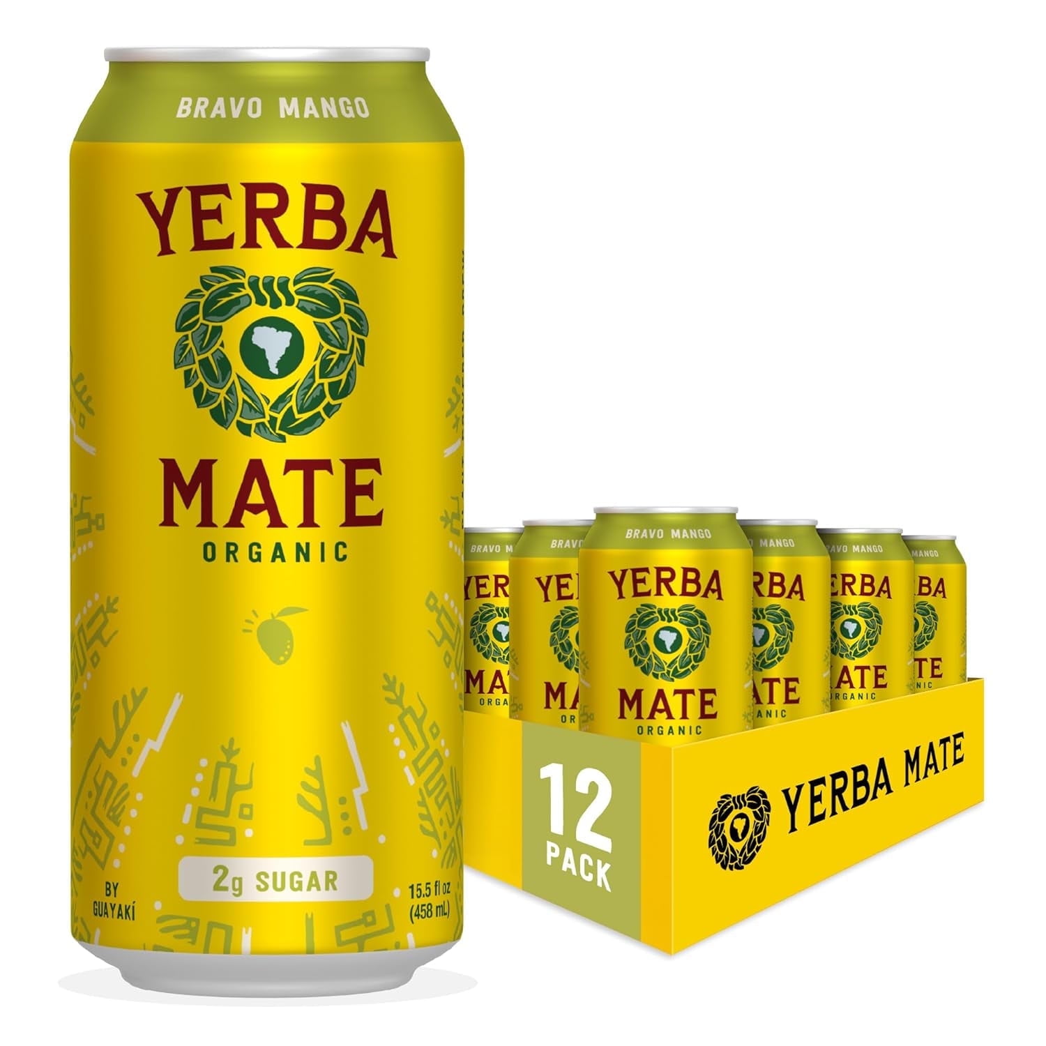natural glp 1 yerba mate Guayakí Yerba Mate, Organic Energy Drink Alternative, Bravo Mango, Low  Sugar, 150mg Natural Caffeine, Better for You Energy & Focus, No Jitters or
