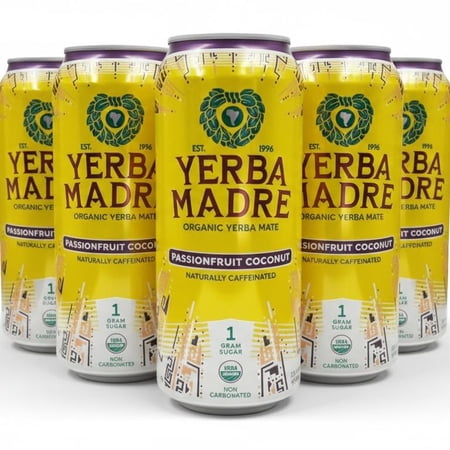 Guayakí Yerba Mate Passionfruit Coconut, 15.5oz Cans, 6-Pack