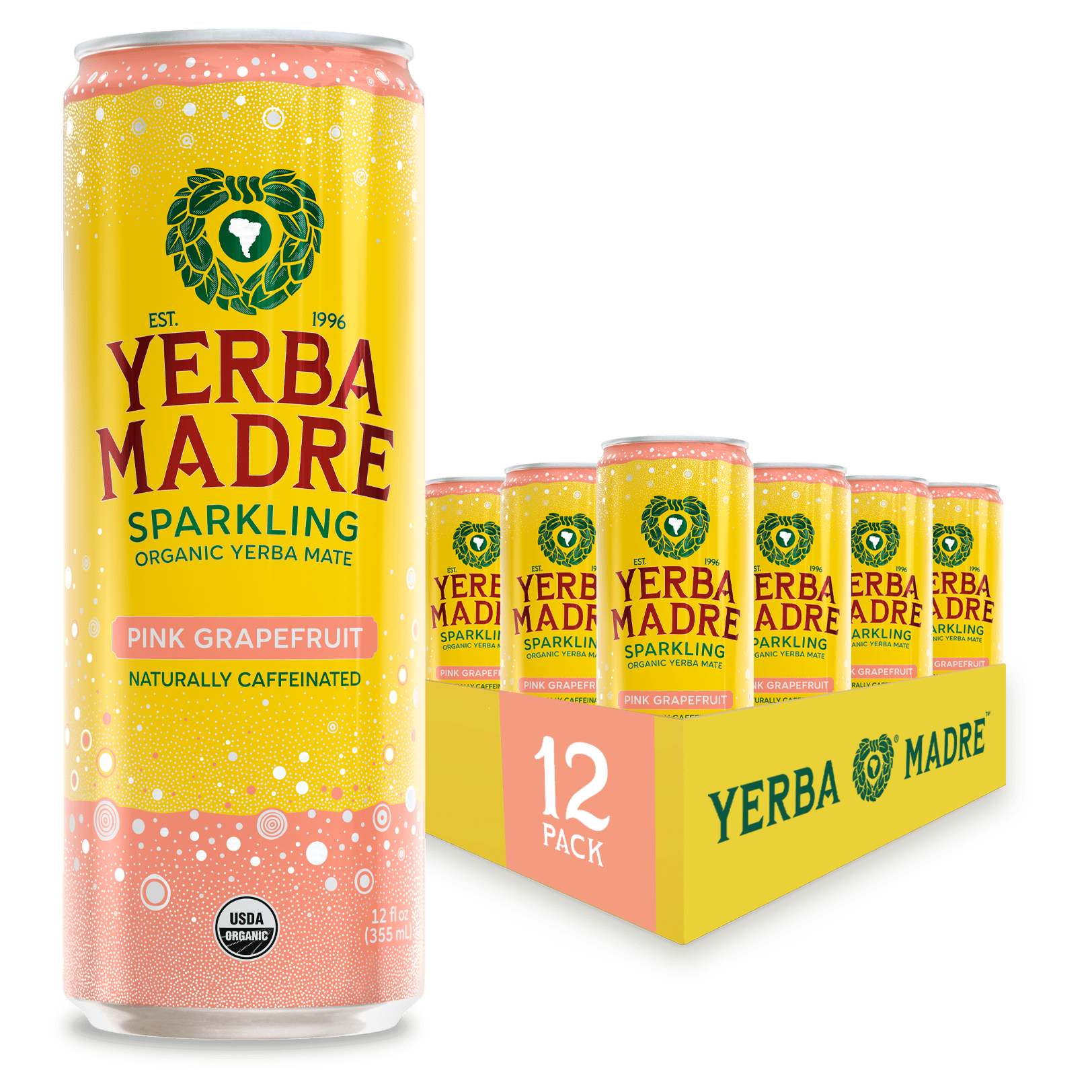 Guayak√≠ Yerba Mate, Organic Sparkling Energy Drink, 12 Oz 12pk