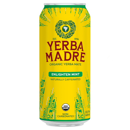 Yerba Madre Organic Yerba Mate Enlighten Mint, 15.5oz Can